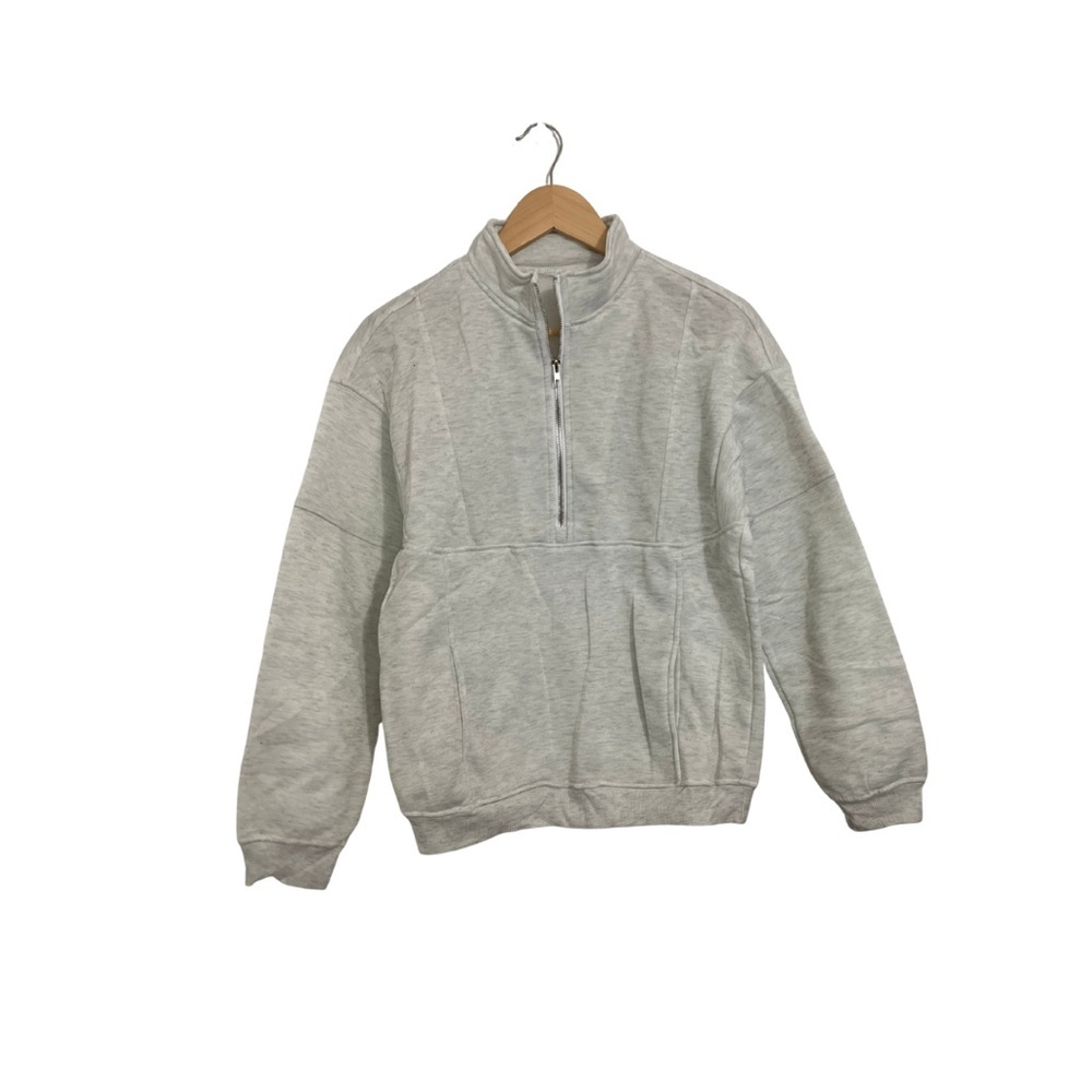 Kid’s Gray Quarter-Zip Sweatshirt